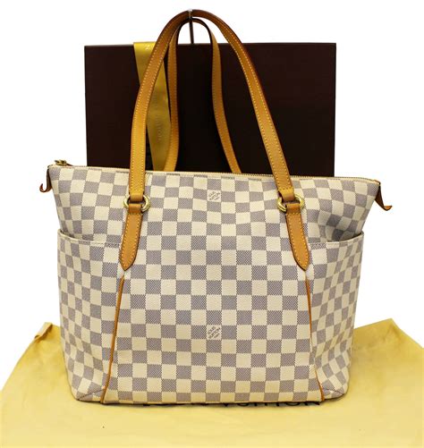 authentic louis vuitton damier azur shoulder hand bag satchel totally|LOUIS VUITTON Damier Azur Totally GM .